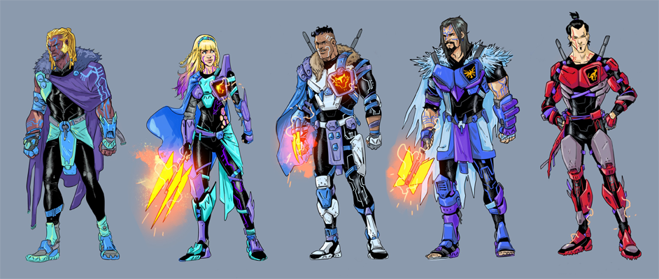 Fico Ossio's Spectral Knight character designs